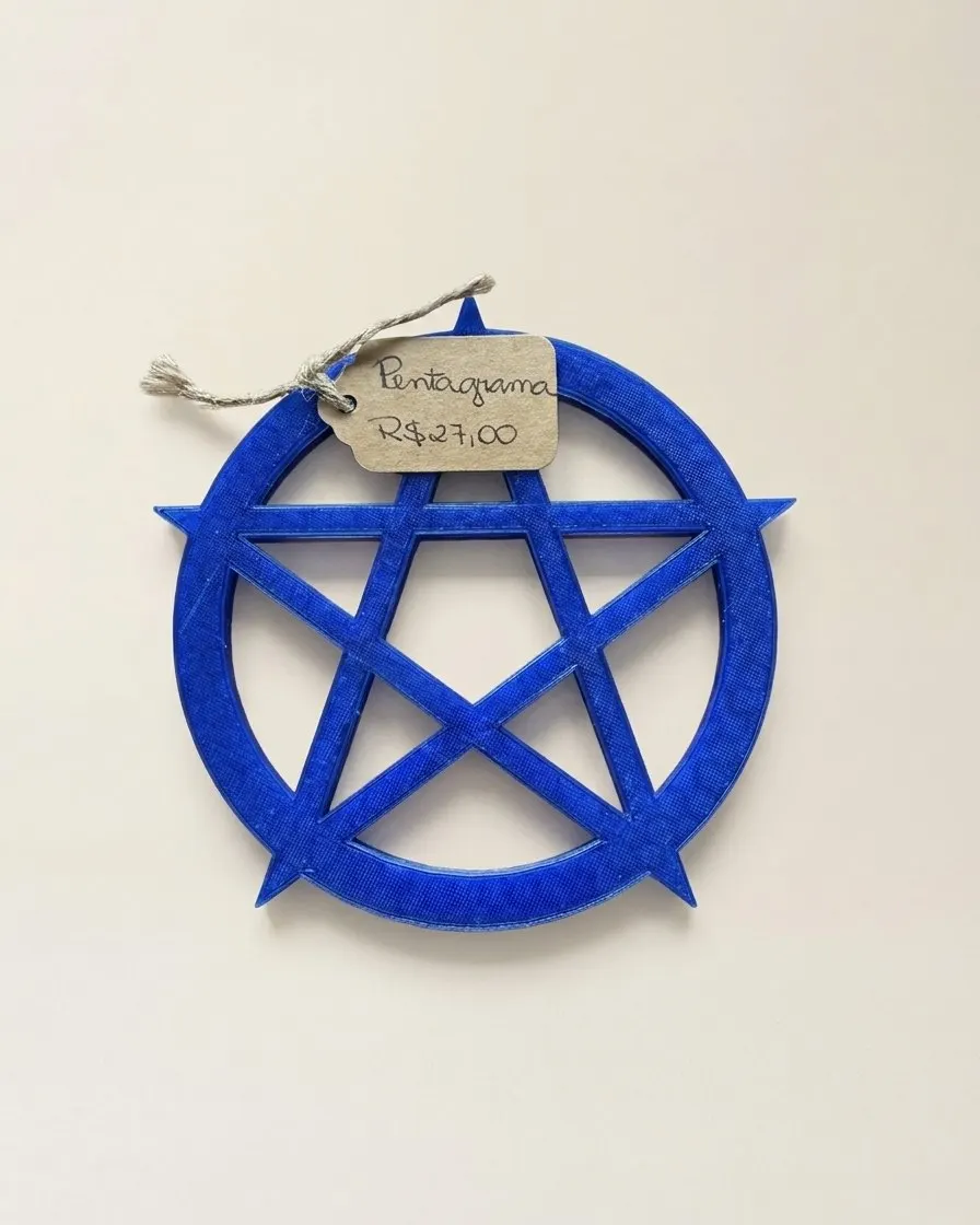 Pentagrama Decorativo (impressão 3D), azul